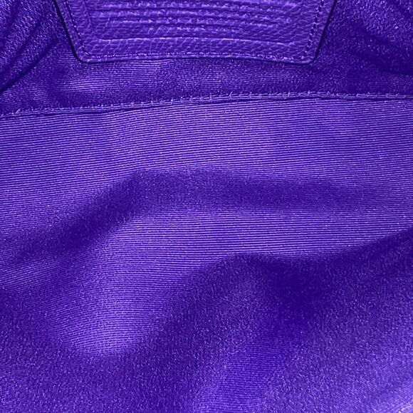 Coach Mini Ruby Cross Body Cross Grain Leather Bag -Purple Iris - $295 Excellent - Picture 8 of 11